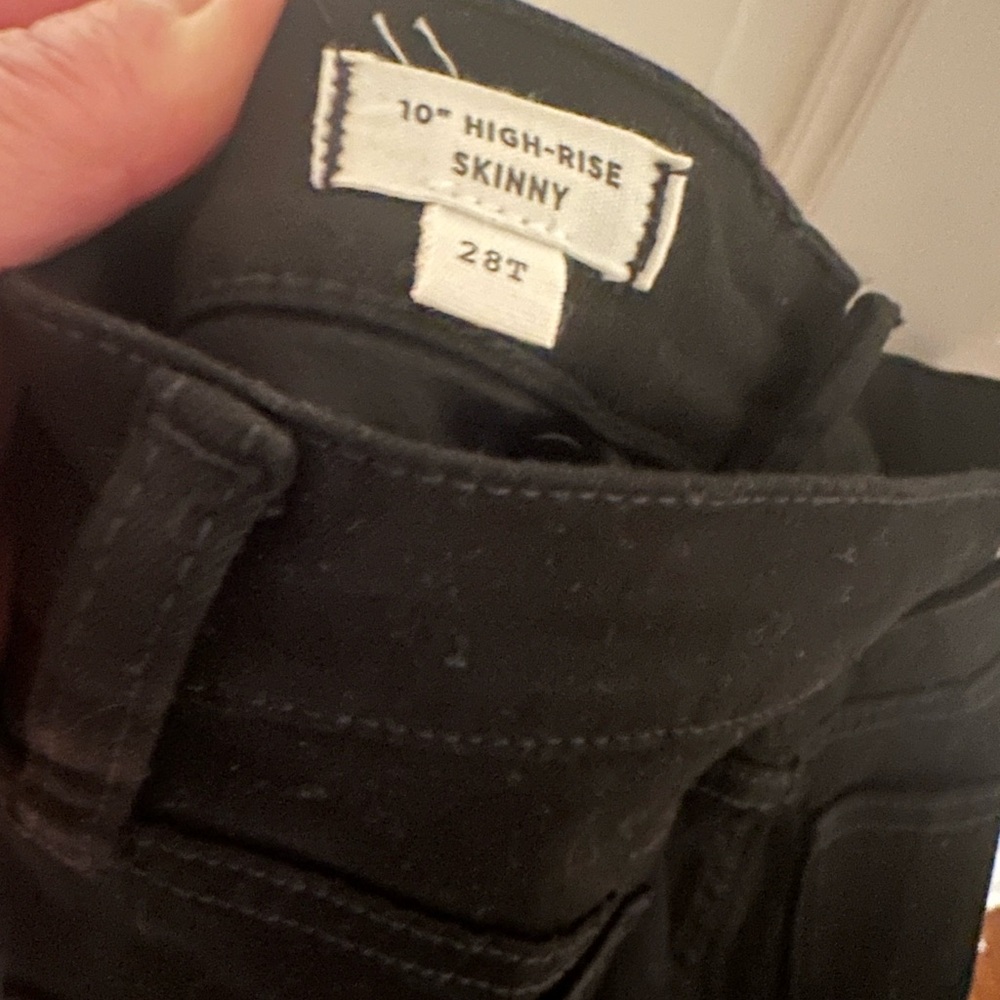 Madewell skinny black jean w/gold trim sz 28 tall - Picture 6 of 6